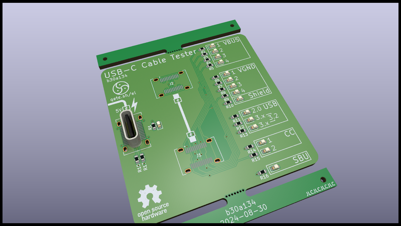 GitHub - Qeteshpony/USB-C-Cable-Tester: Small passive device for ...